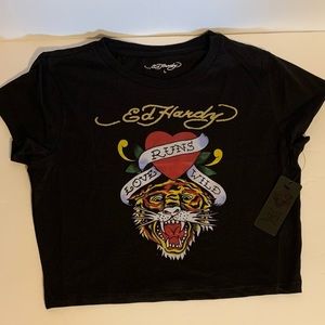 Ed Hardy crop top. Size L